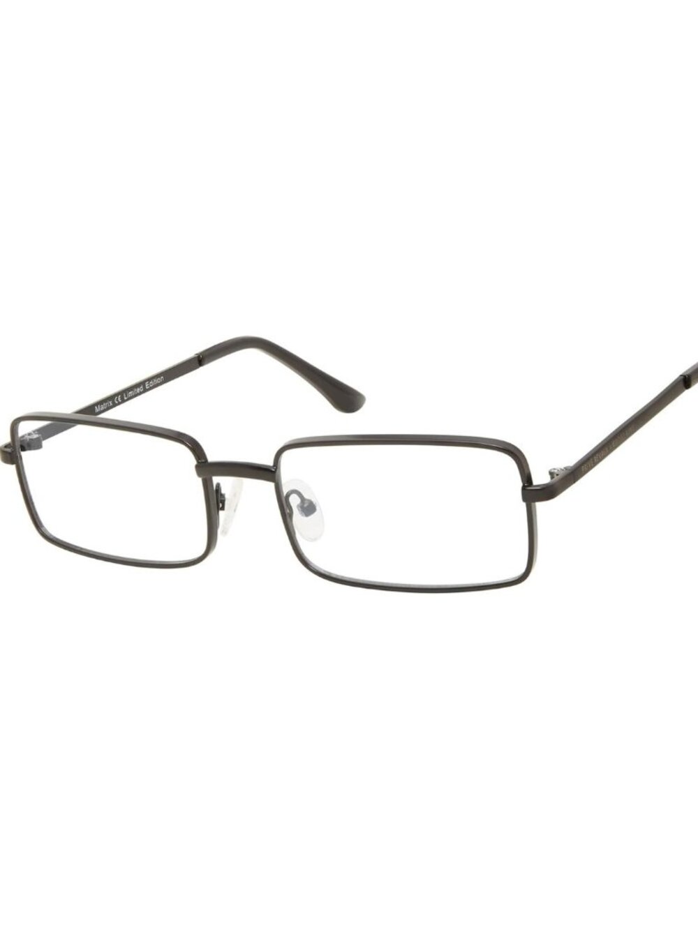 Prive Revaux Matrix Unisex Rectangle Designer Reading Glasses Caviar Black 55 mm